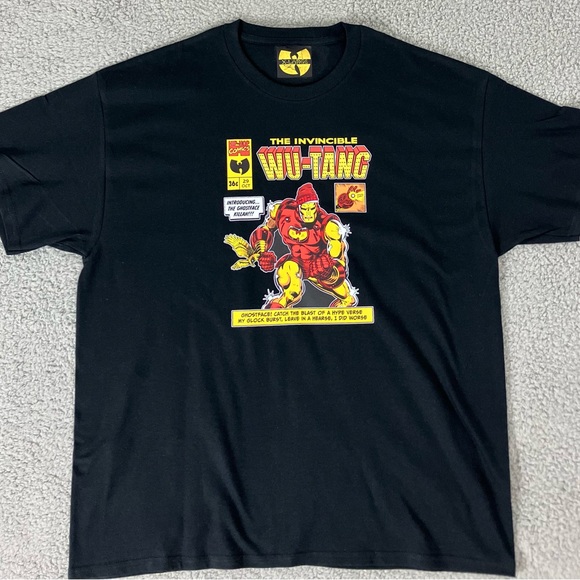 The Invincible Wu-Tang Ghostface Killah Iron Man Collab Black Tee - Picture 2 of 4